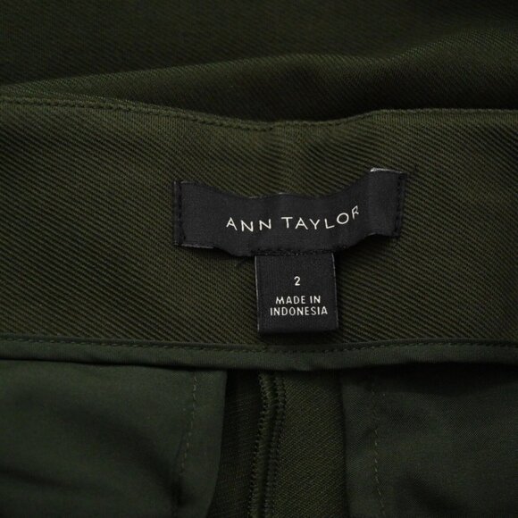 Ann Taylor Olive Green High-Waisted Pants - Picture 8 of 9